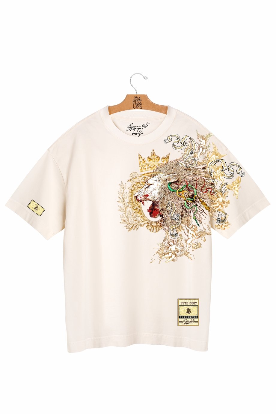 Camiseta Oversized Boss Life Golden Roar BL Faith