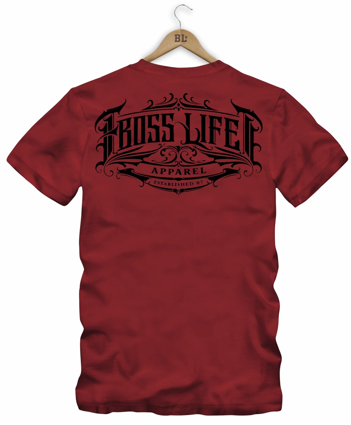 Camiseta Boss Life Signature Scroll – Frente e Costa