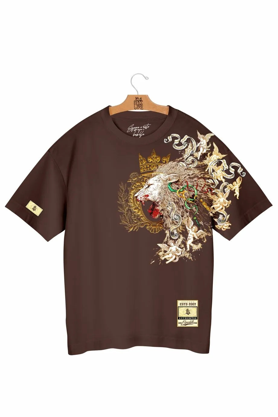 Camiseta Oversized Boss Life Golden Roar BL Faith