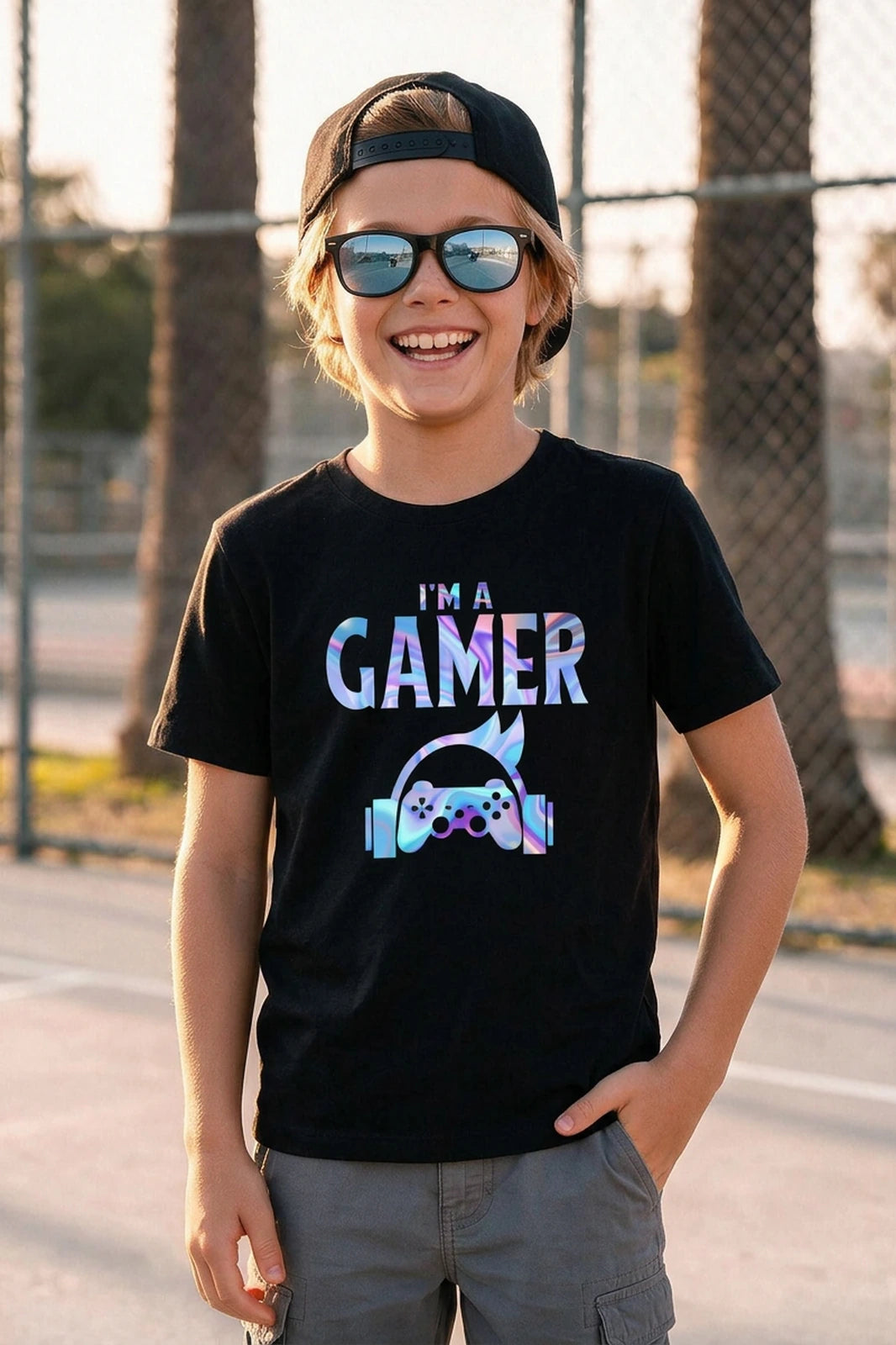Camiseta Infantil I'm a Gamer Boss Life - foto alternativa
