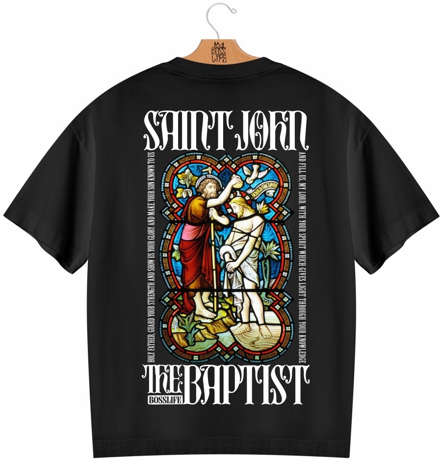 Camiseta Oversized Saint John BL Faith Frente e Costas