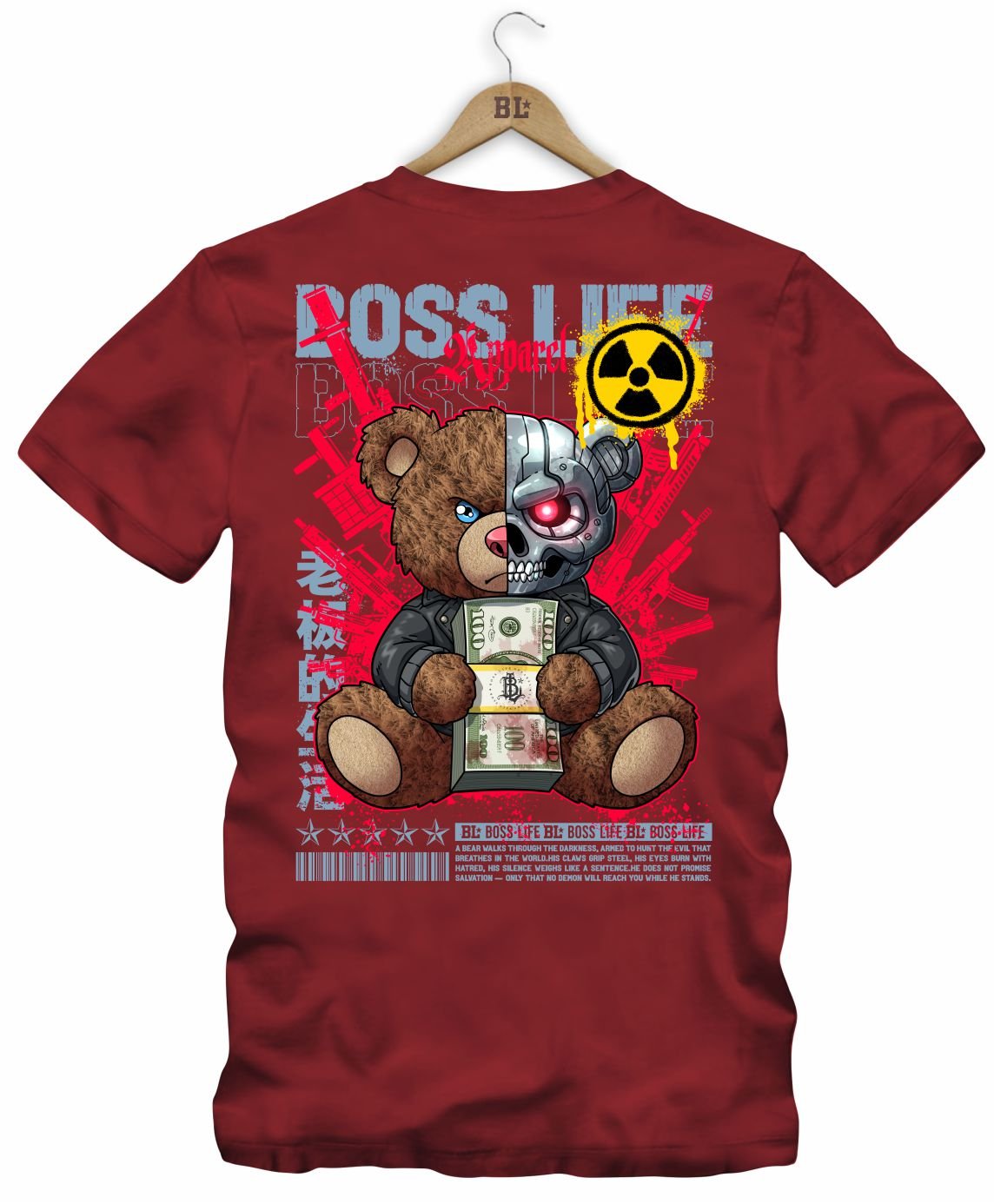 Camiseta Boss Life Teddy Cyber 3 Frente e Costas
