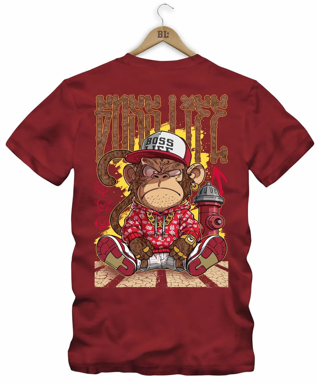 Camiseta Boss Life Style kong 2 Frente e Costas