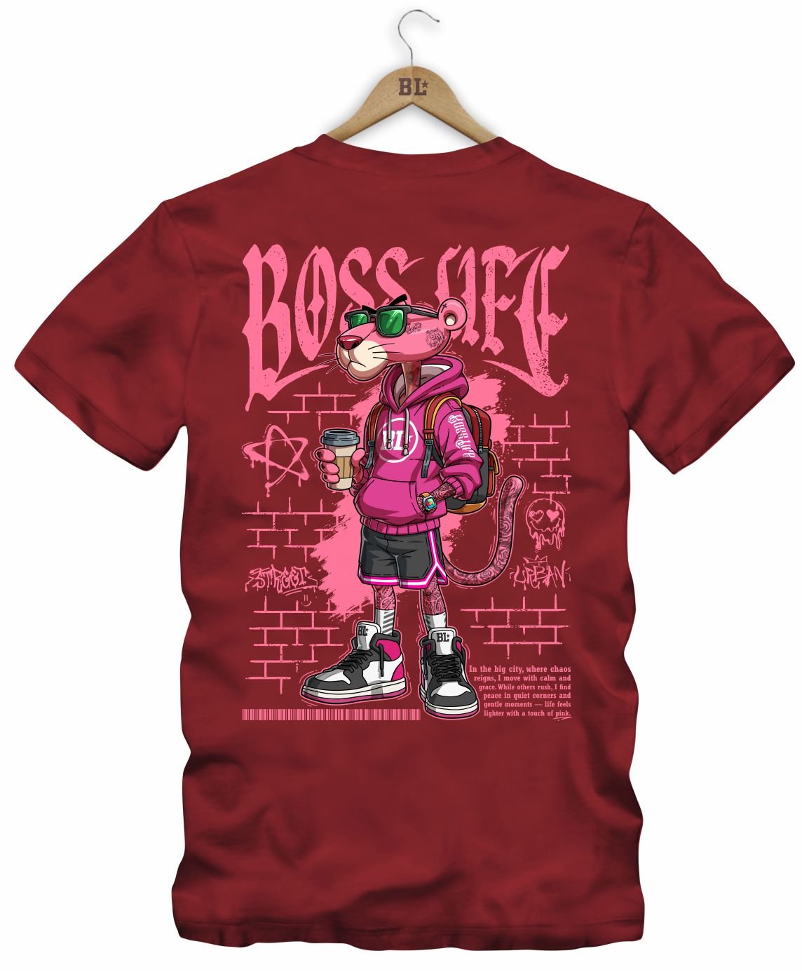 Camiseta Boss Life Style Panther 3 Frente e Costas