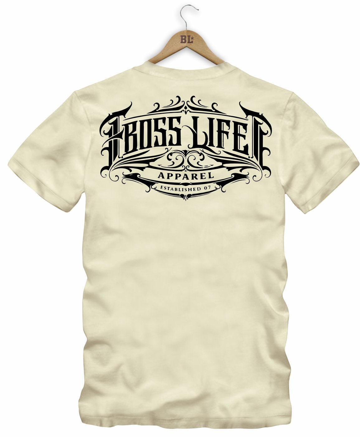 Camiseta Boss Life Signature Scroll – Frente e Costa