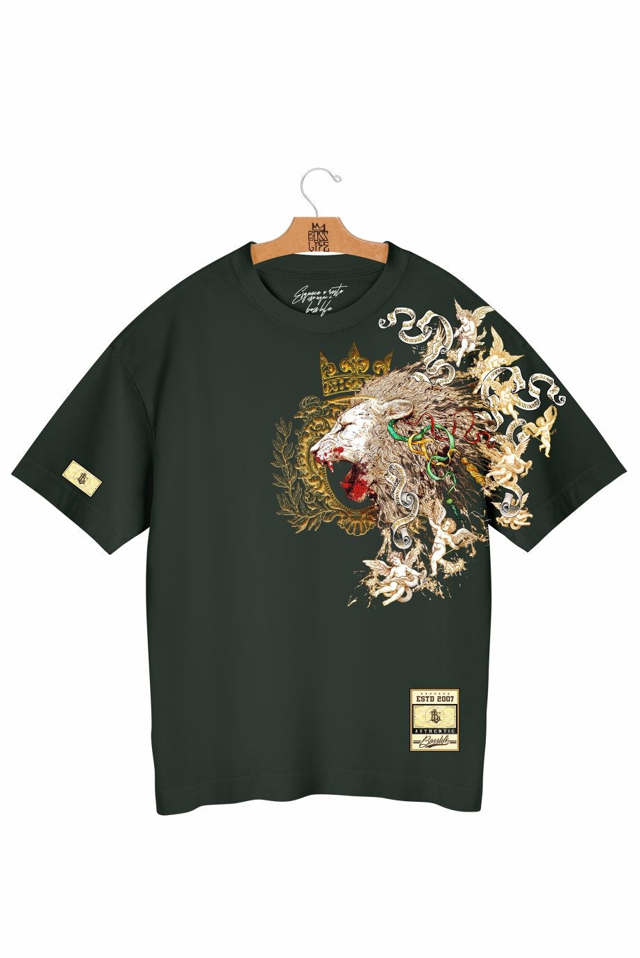 Camiseta Oversized Boss Life Golden Roar BL Faith