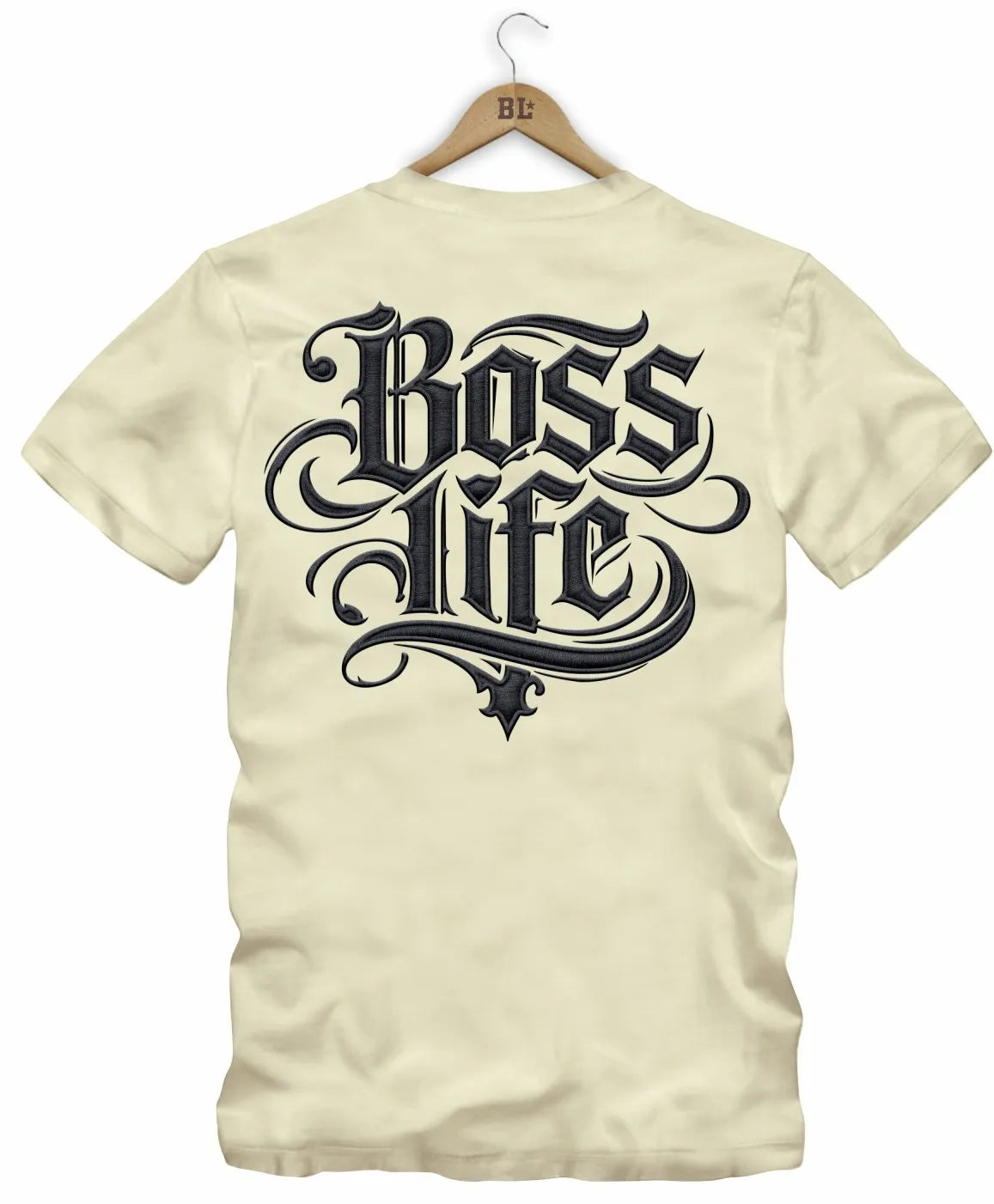 Camiseta Boss Life Signature Bold 3 Frente e Costas