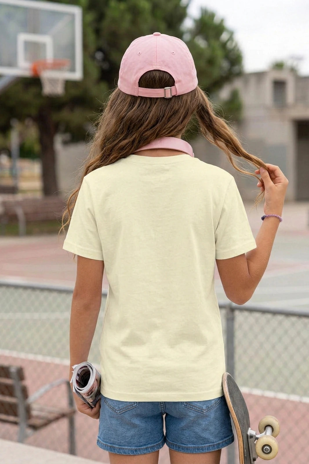 Camiseta Infantil Blue Skater Girl Boss Life