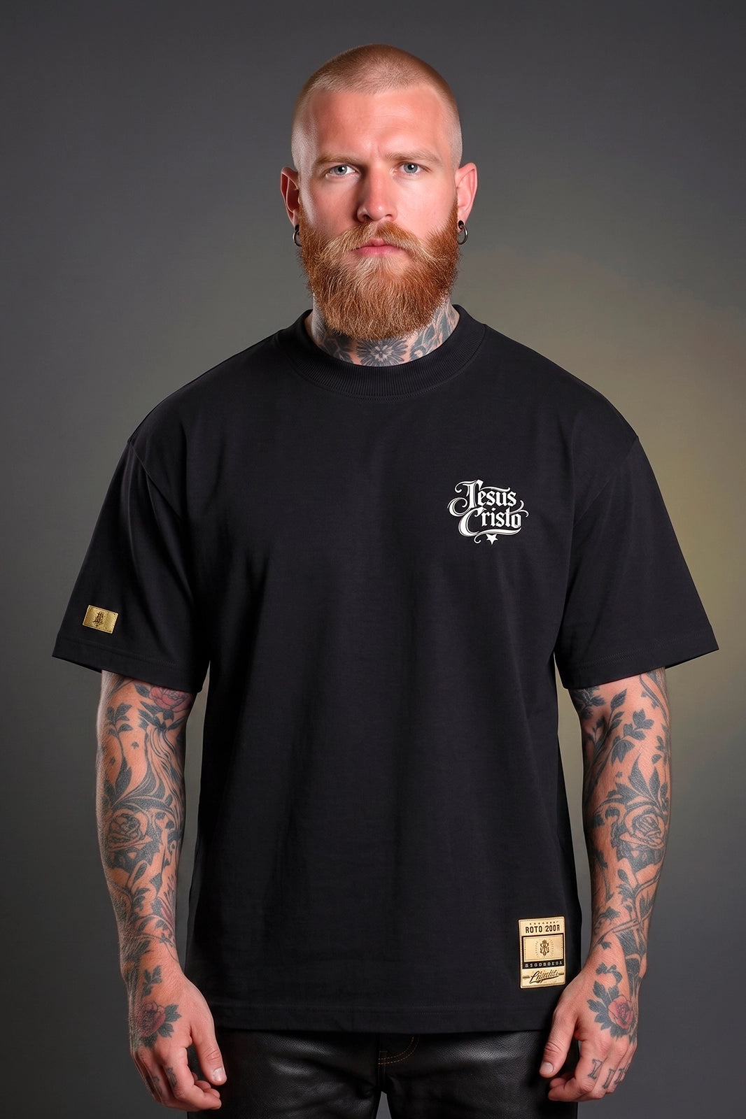 Camiseta Oversized Savior Boss Life Faith Frente e Costas