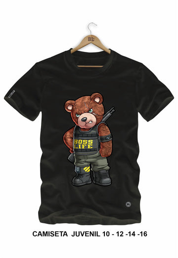 Camiseta Juvenil Combat Bear