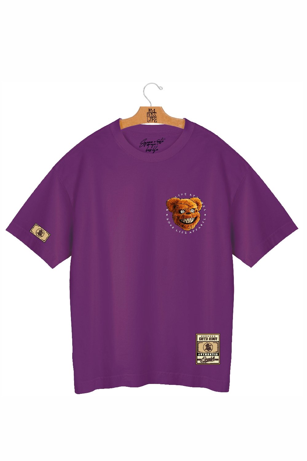 Camiseta Oversized Wild Bear Frente e Costas