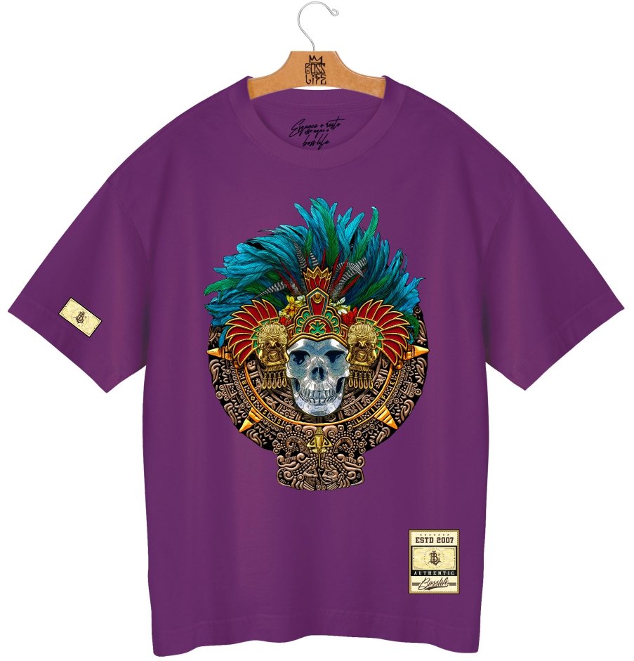 Camiseta Oversized Calendário Asteca