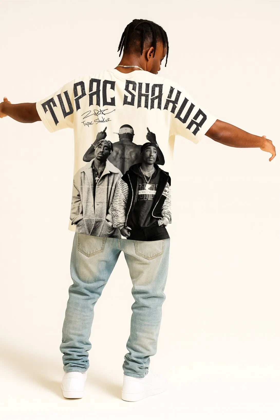Camiseta Oversized Street Poster Tupac