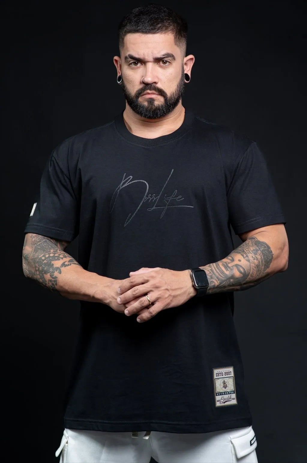 Camiseta Lettering 4 Bl Black