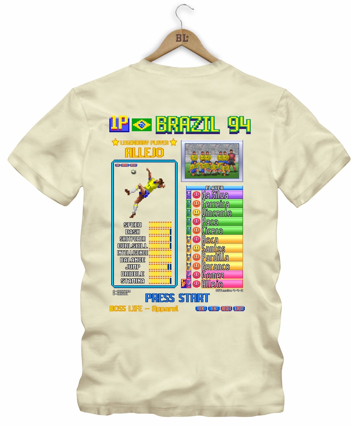 Camiseta Legends Card Allejo Frente e Costas