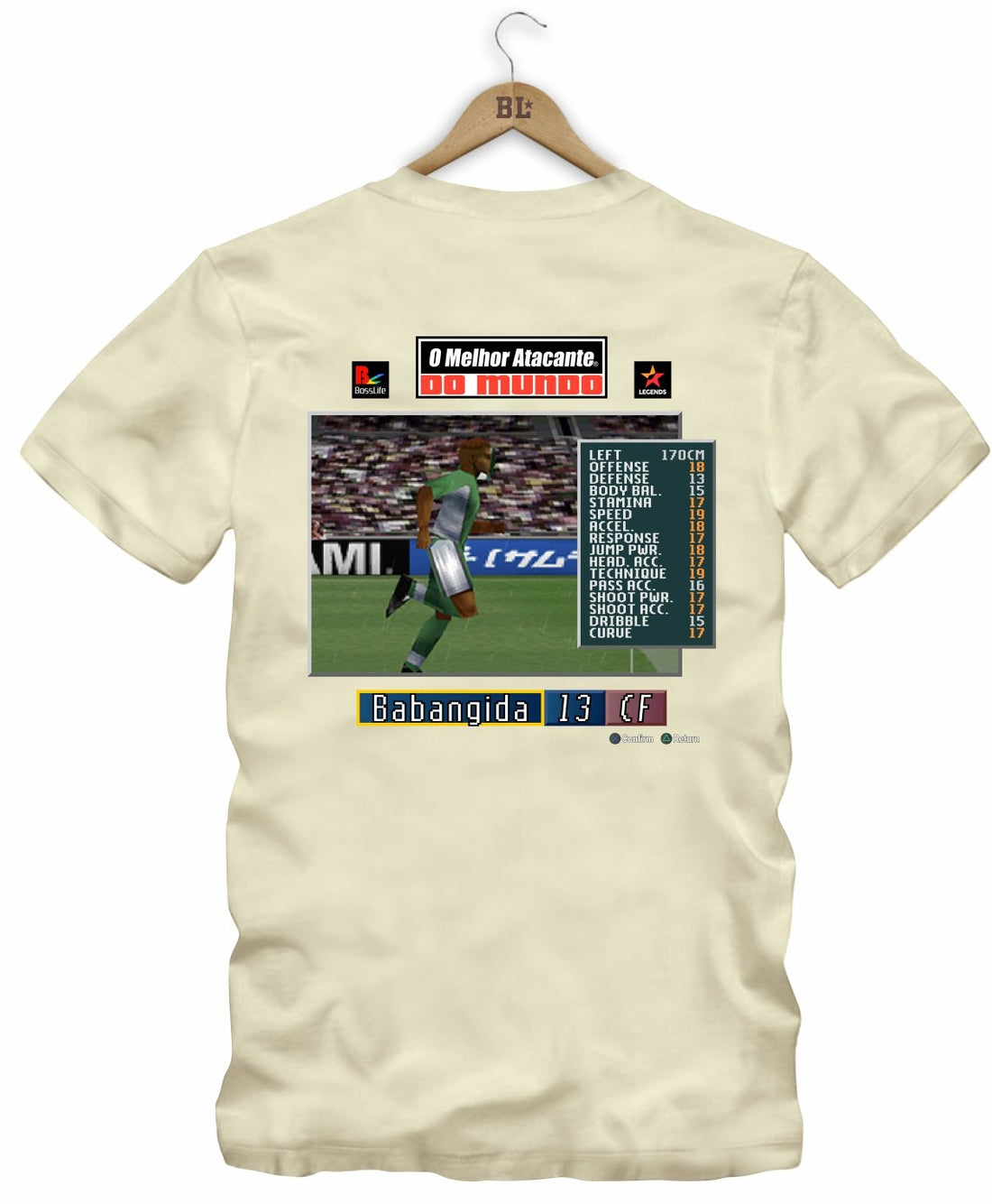 Camiseta Legends Card Babangida Frente e Costas