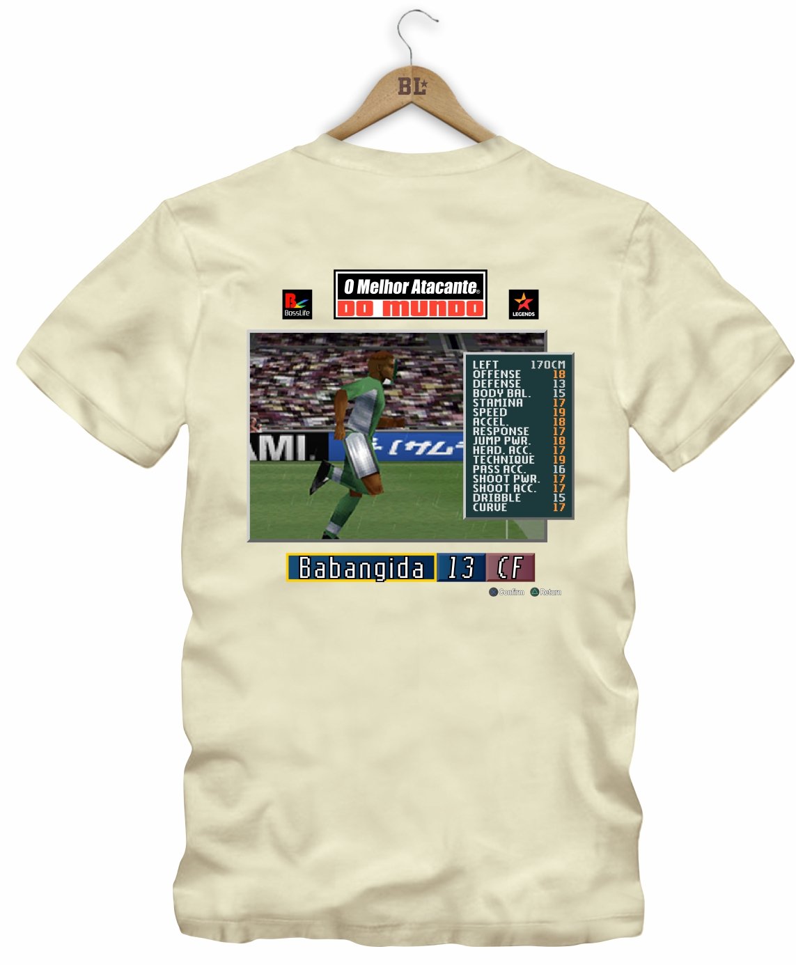 Camiseta Legends Card Babangida Frente e Costas
