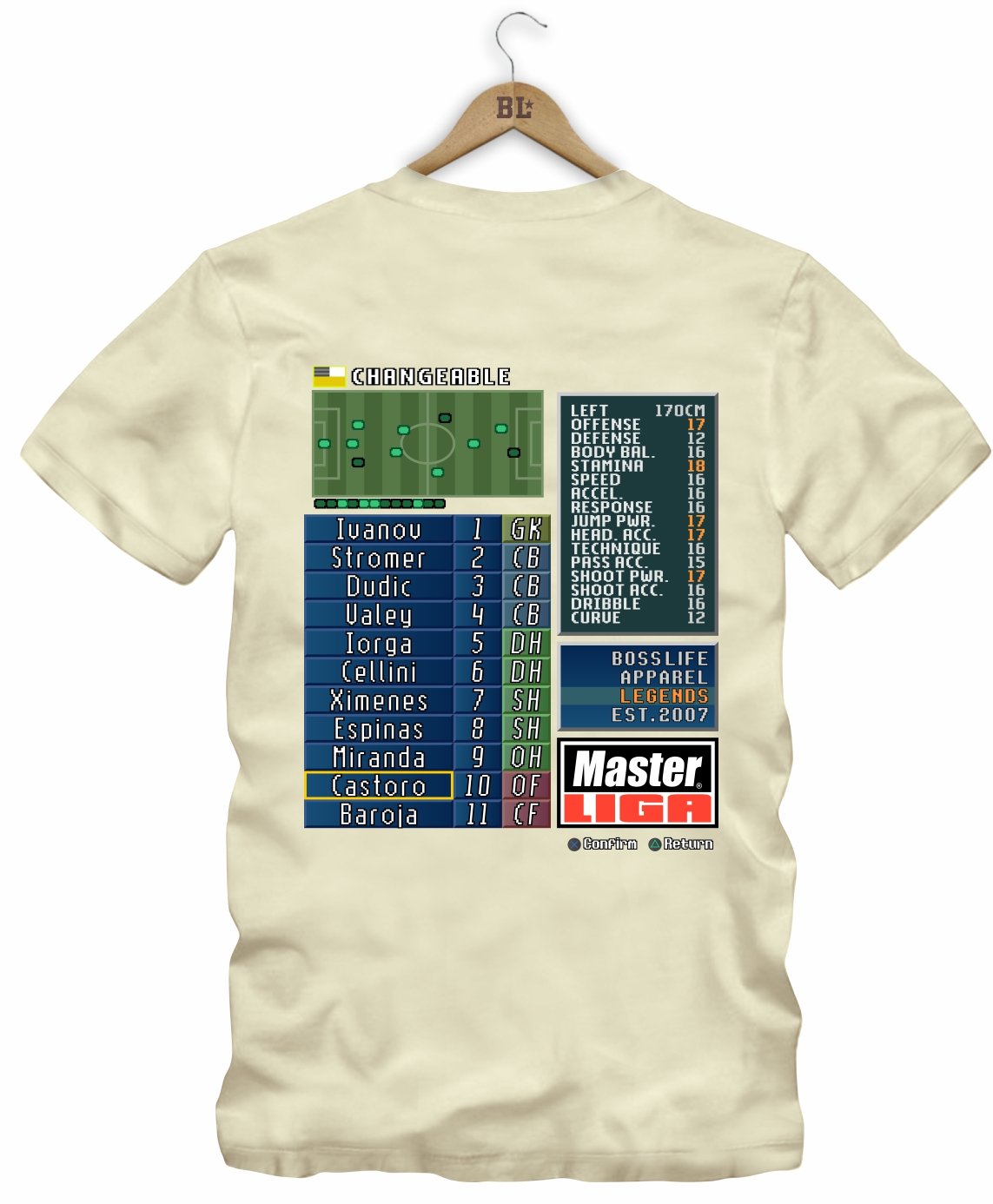 Camiseta Legends Master Liga Frente e Costas