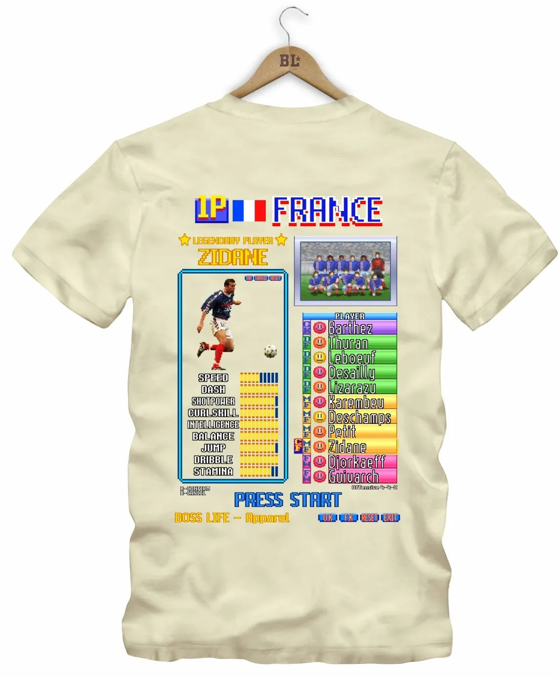Camiseta Legends Card Zidane Frente e Costas