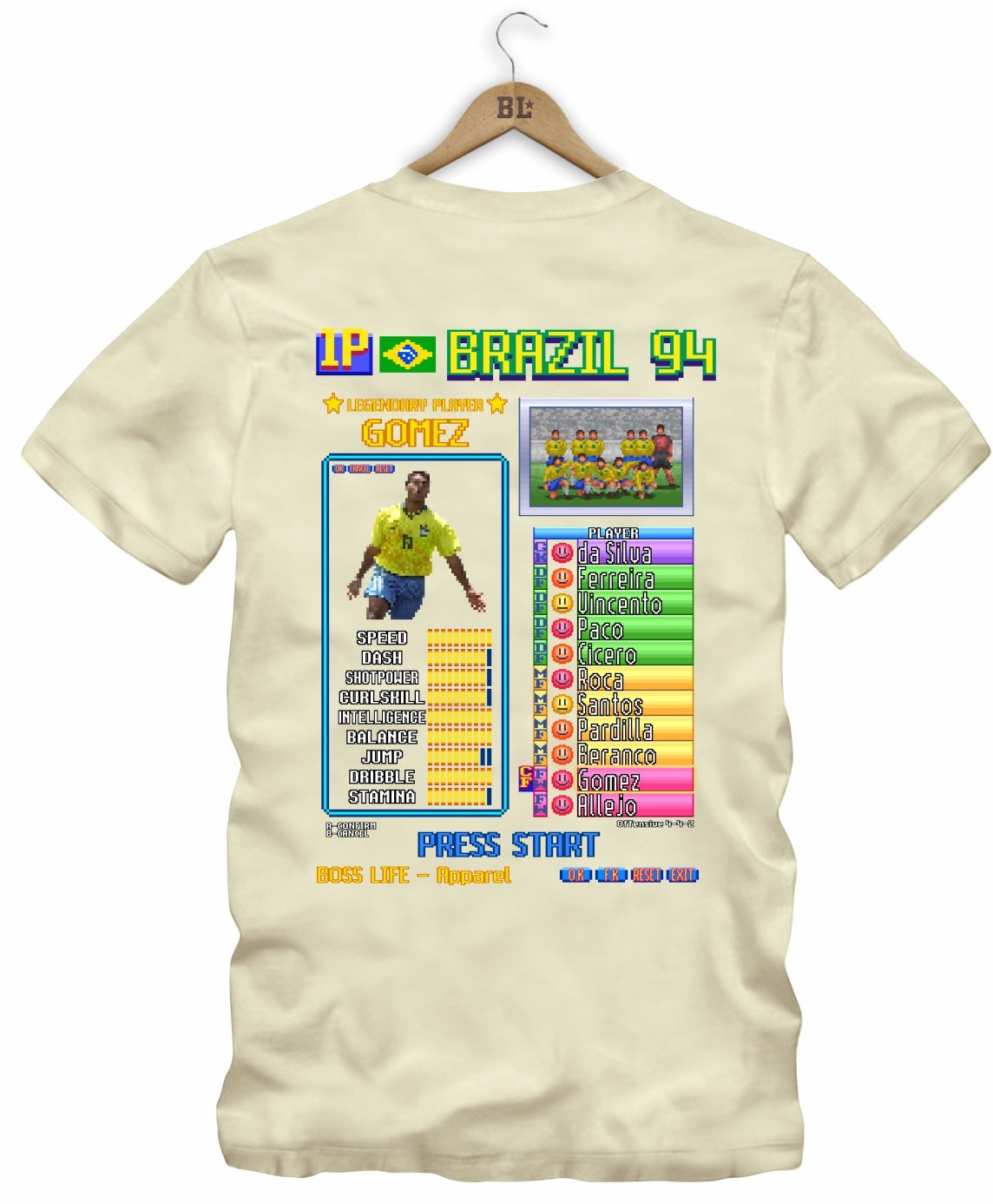 Camiseta Legends Card Gomez Frente e Costas