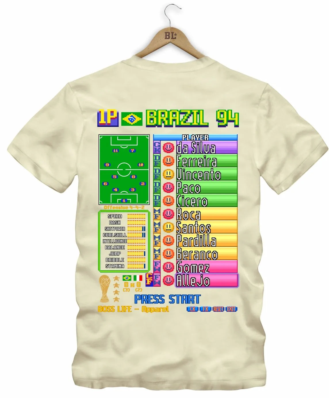 Camiseta Legends Brasil 94 Frente e Costas