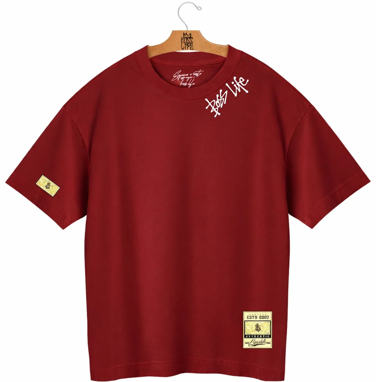 Camiseta Oversized  Boss Life Signature Ink Tag