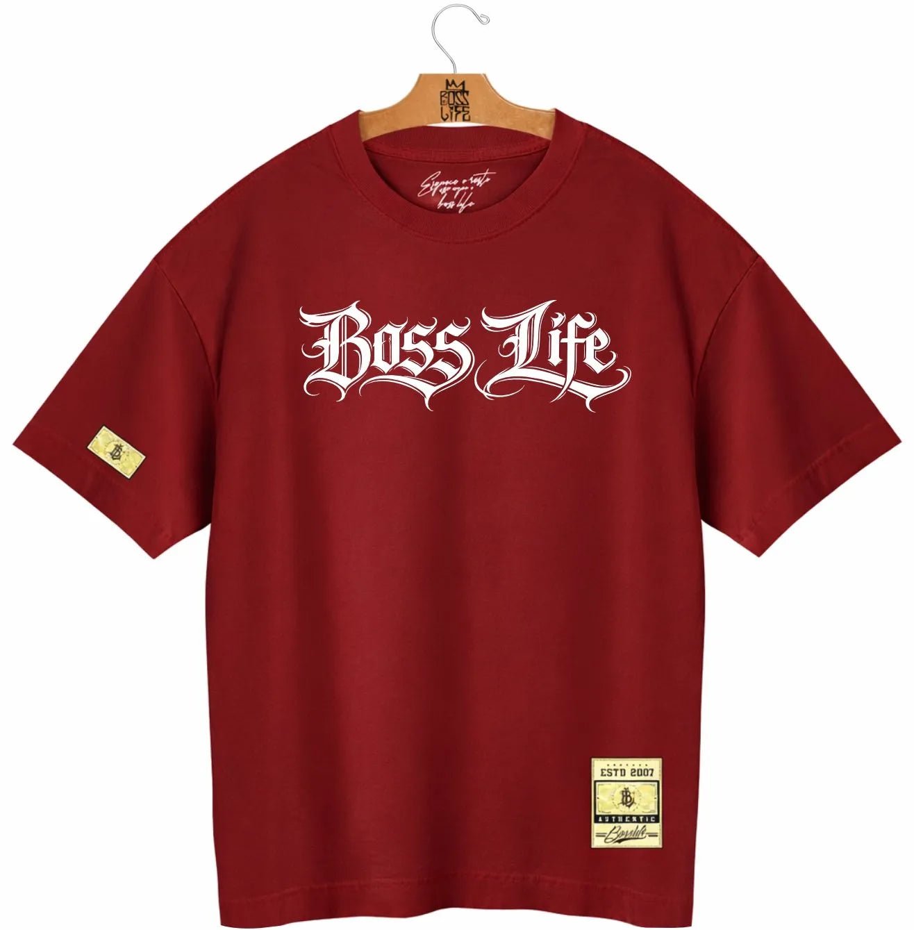Camiseta Oversized  Boss Life Signature Core