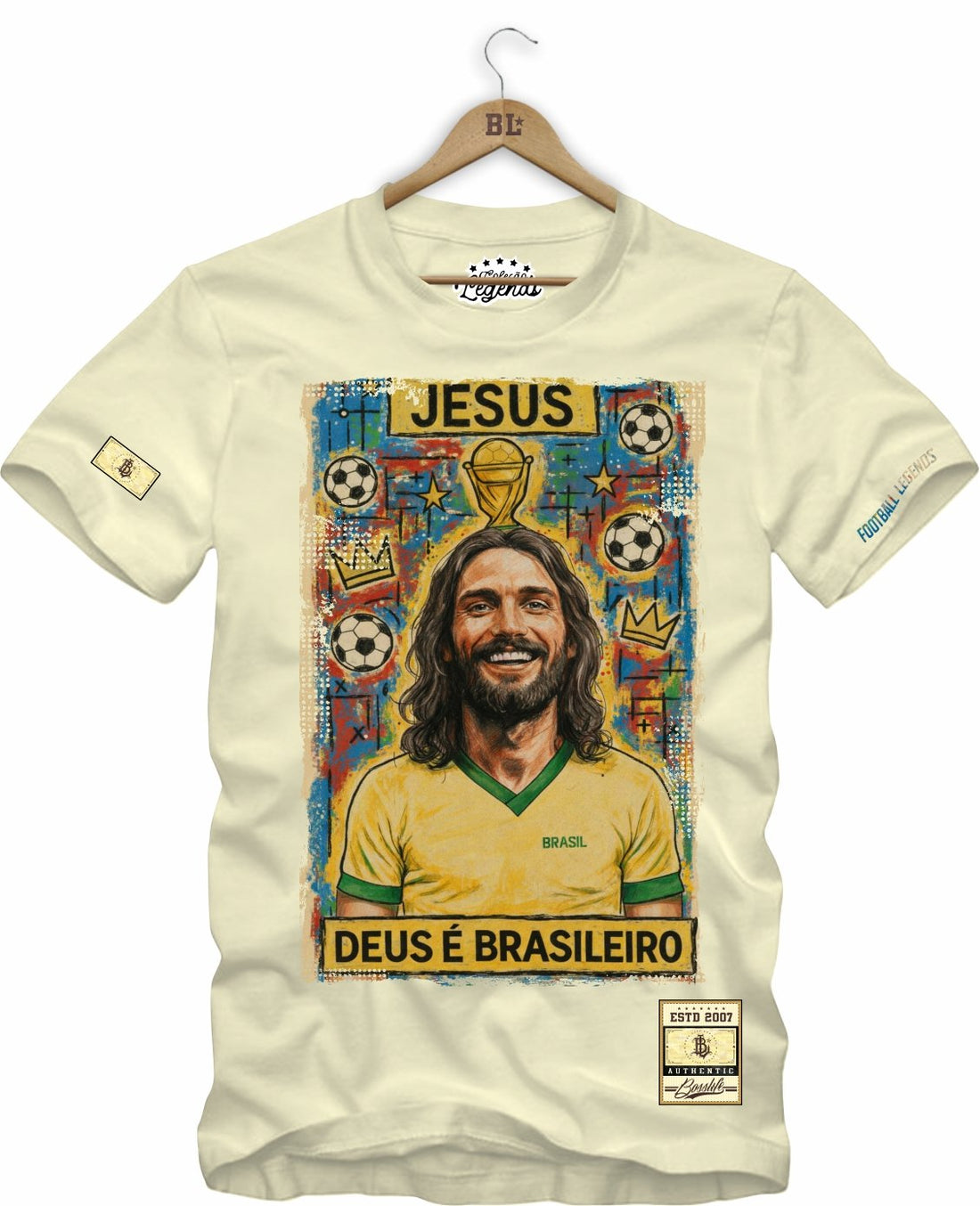 Camiseta Infantil Legends Deus é Brasileiro