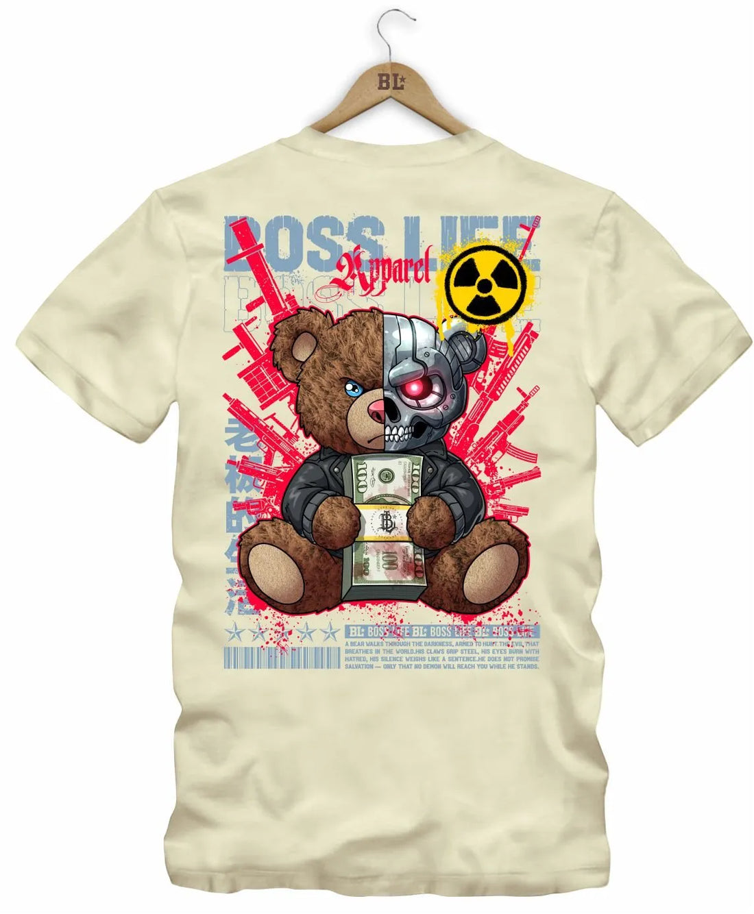 Camiseta Boss Life Teddy Cyber 3 Frente e Costas