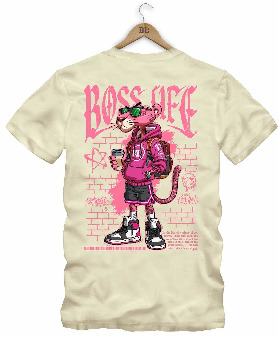 Camiseta Boss Life Style Panther 3 Frente e Costas