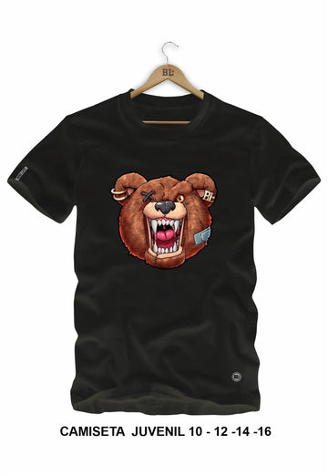 Camiseta Juvenil Angry Bear 