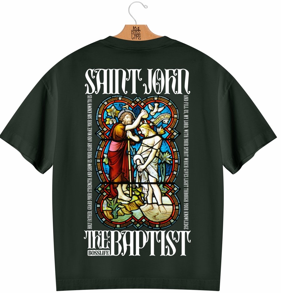 Camiseta Oversized Saint John BL Faith Frente e Costas