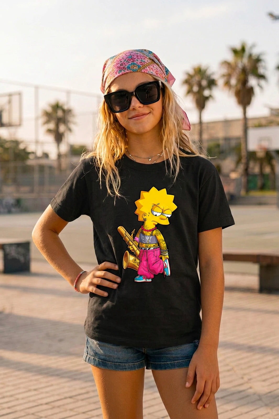 Camiseta Infantil Sax Punk Boss Life