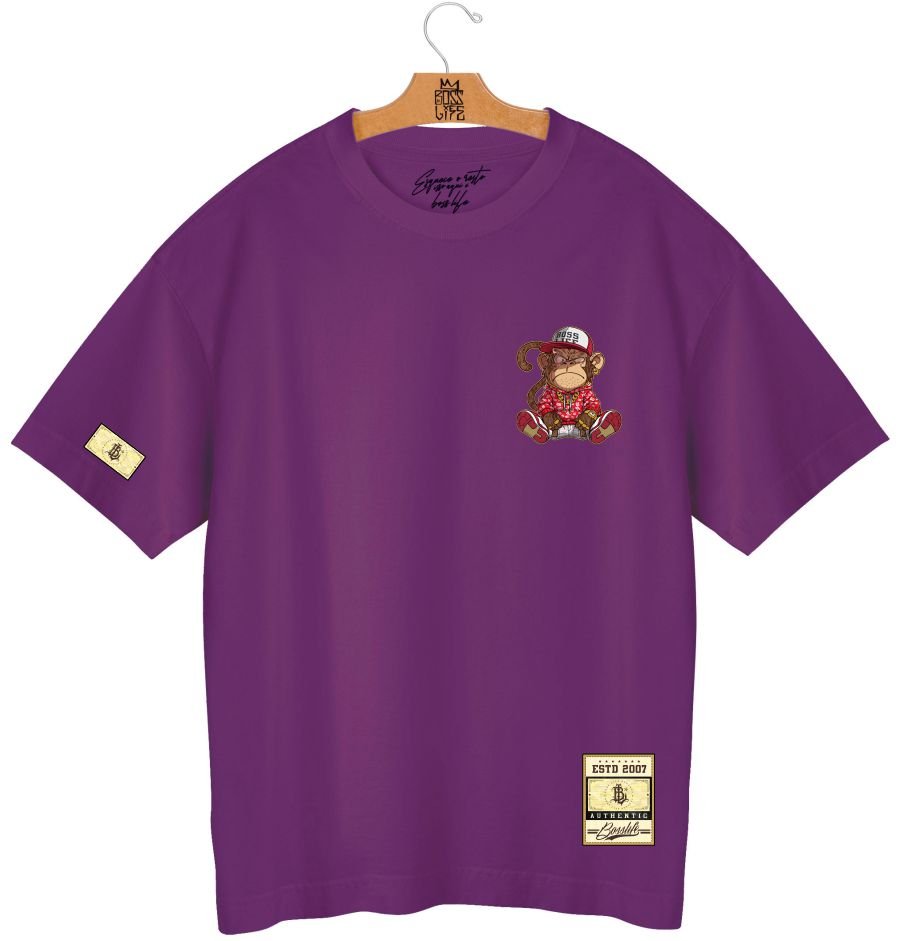 Camiseta Oversized Boss Life Style Kong 2 Frente e Costas