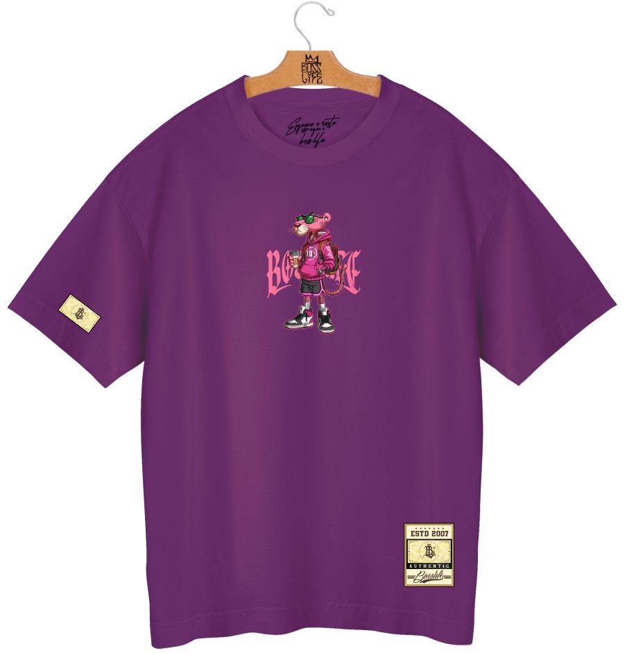 Camiseta Oversized Boss Life Style Panther 3 Frente e Costas