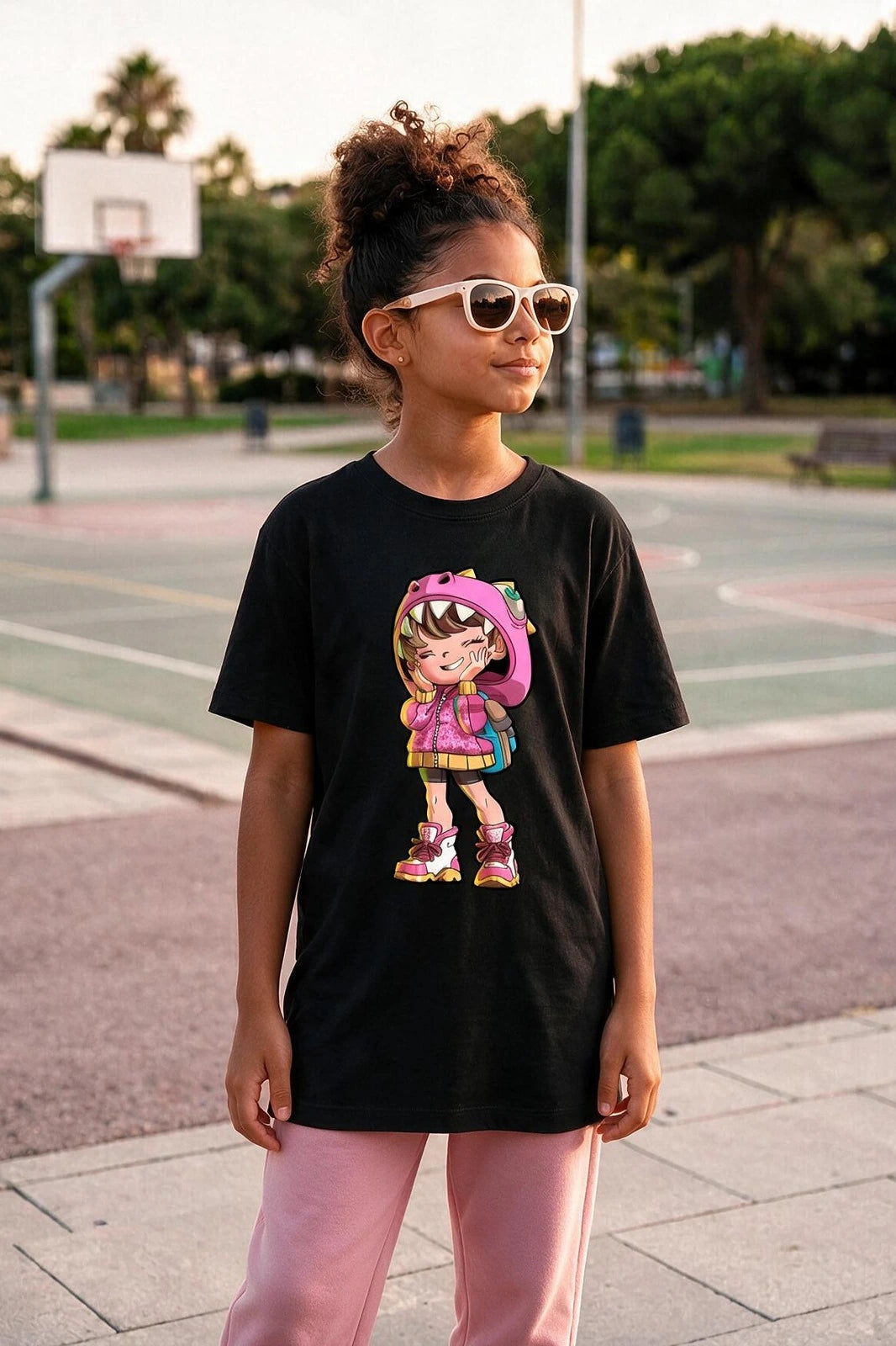 Camiseta Infantil Dino Girl Boss Life
