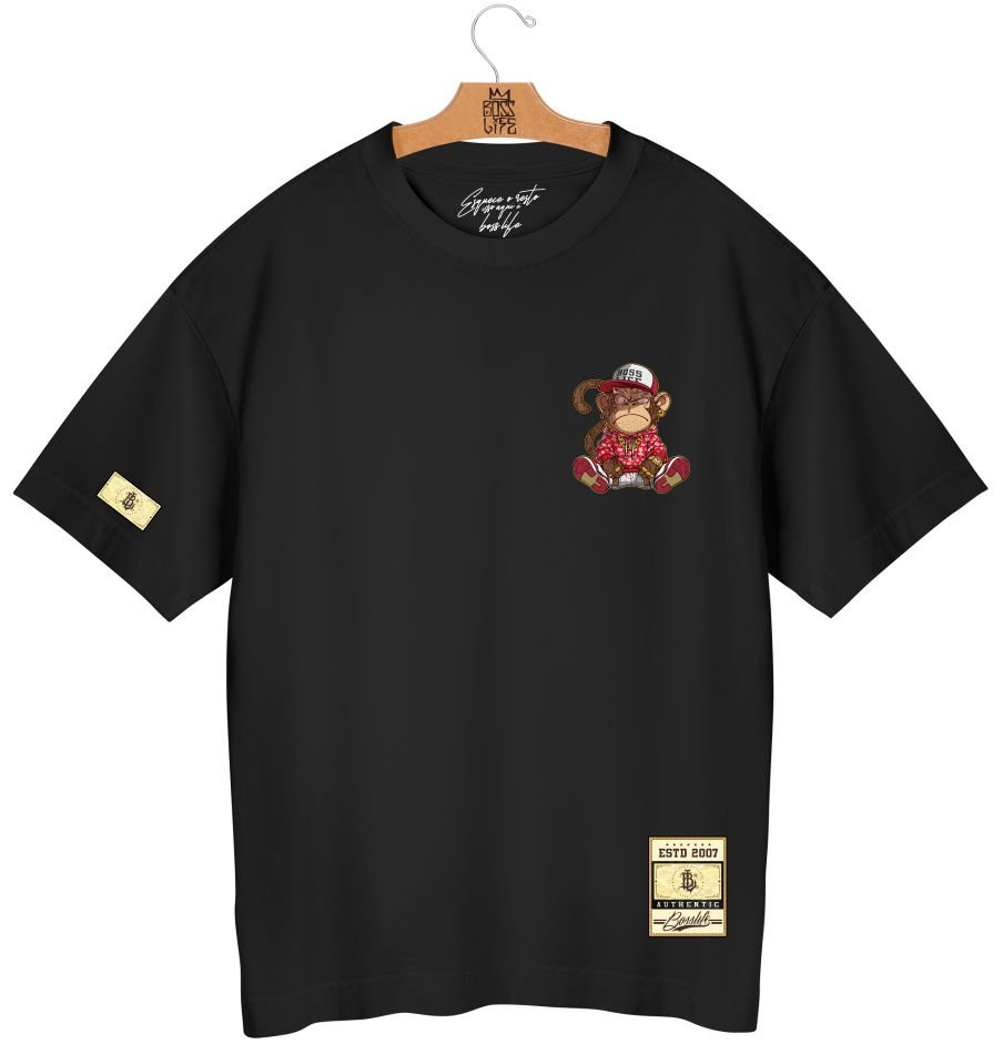 Camiseta Oversized Boss Life Style Kong 2 Frente e Costas