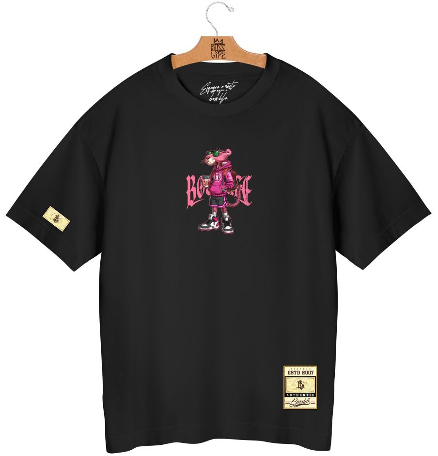 Camiseta Oversized Boss Life Style Panther 3 Frente e Costas