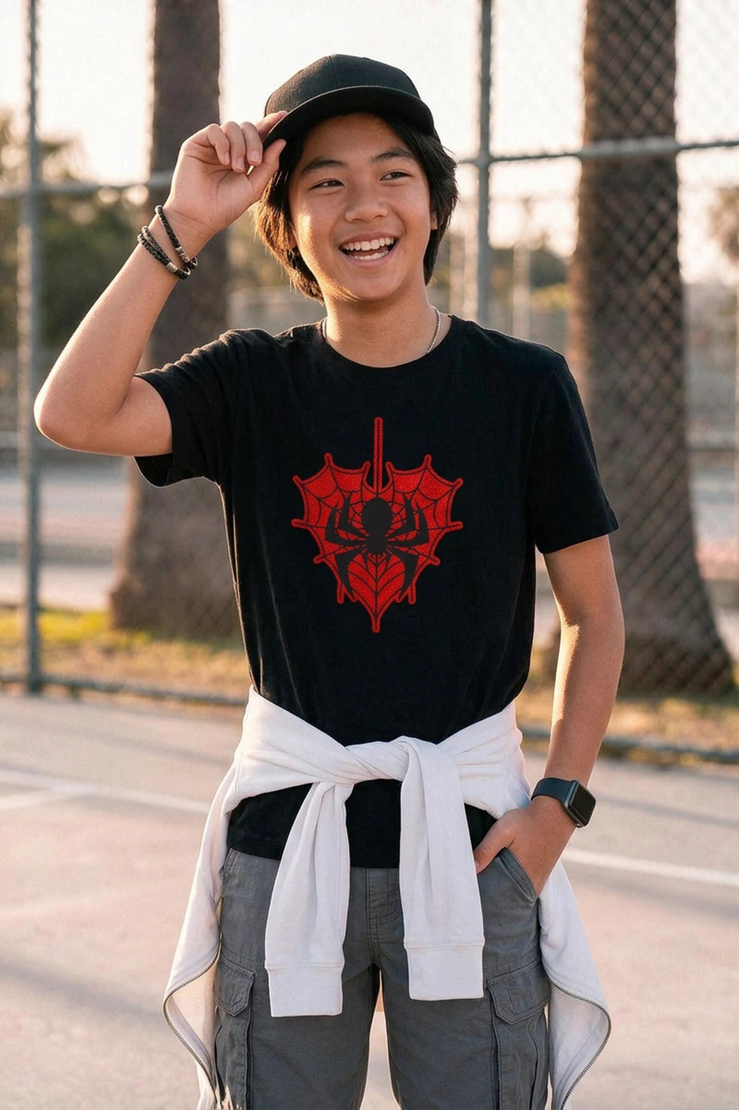 Camiseta Infantil Spider Web Boss Life - foto alternativa