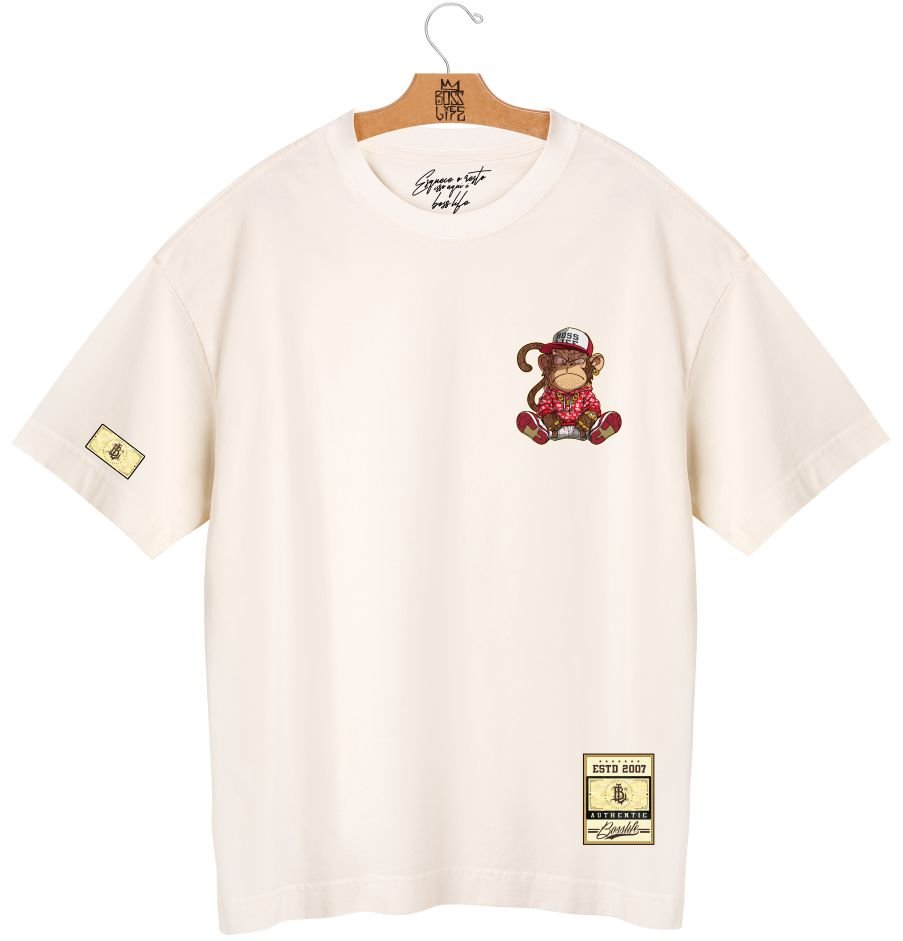 Camiseta Oversized Boss Life Style Kong 2 Frente e Costas