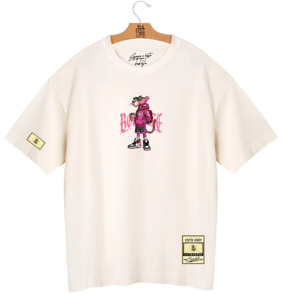 Camiseta Oversized Boss Life Style Panther 3 Frente e Costas