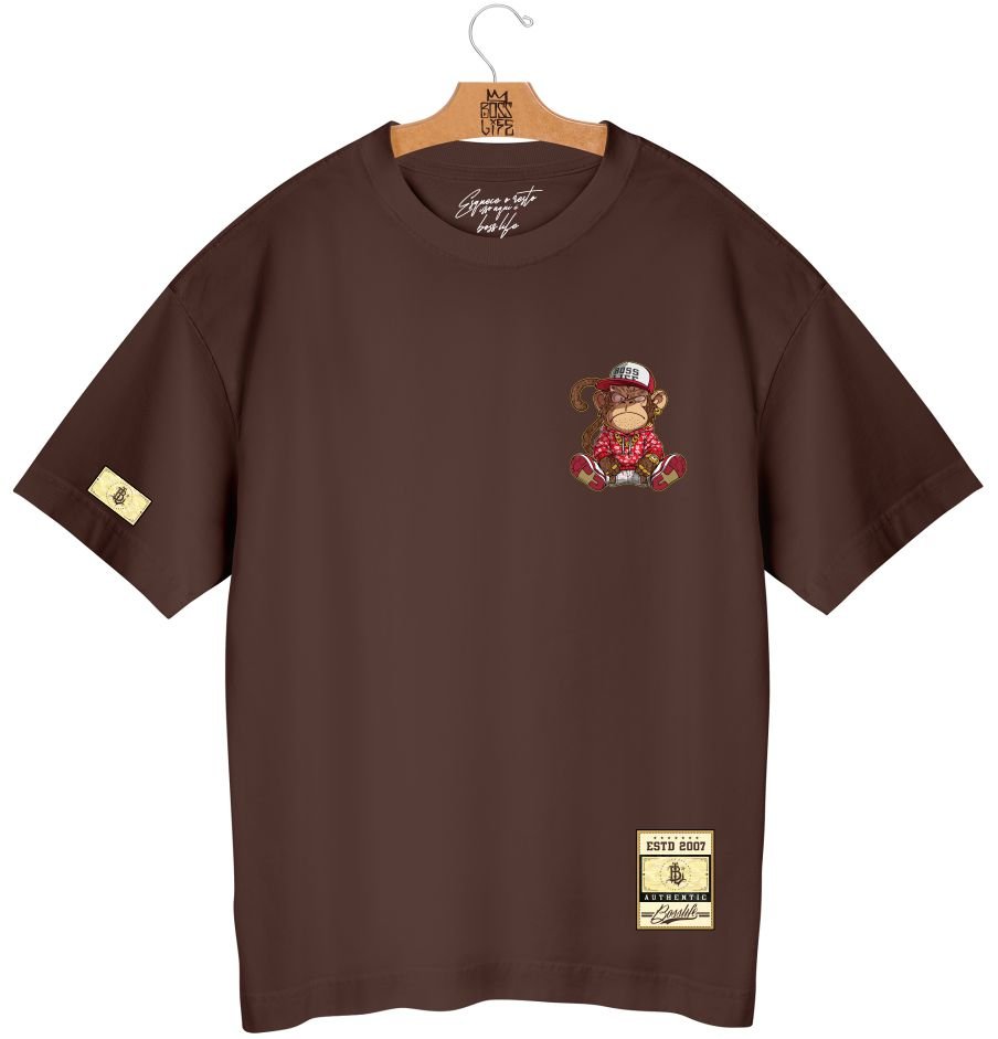 Camiseta Oversized Boss Life Style Kong 2 Frente e Costas