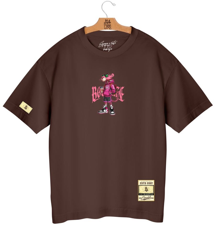 Camiseta Oversized Boss Life Style Panther 3 Frente e Costas