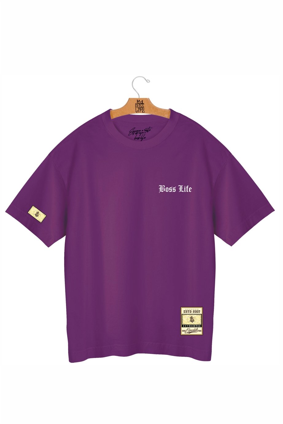 Camiseta Oversized Graffiti Boss Frente e Costas