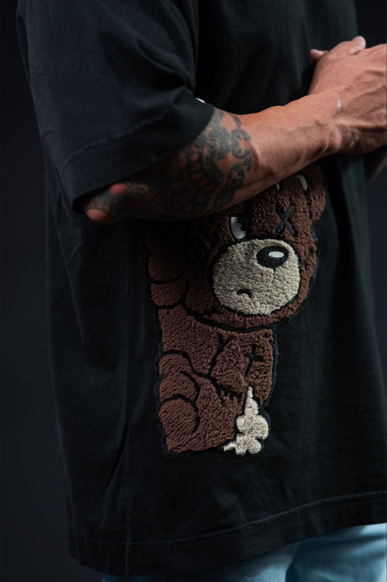 Camiseta Oversized Bl Touch Bear Side