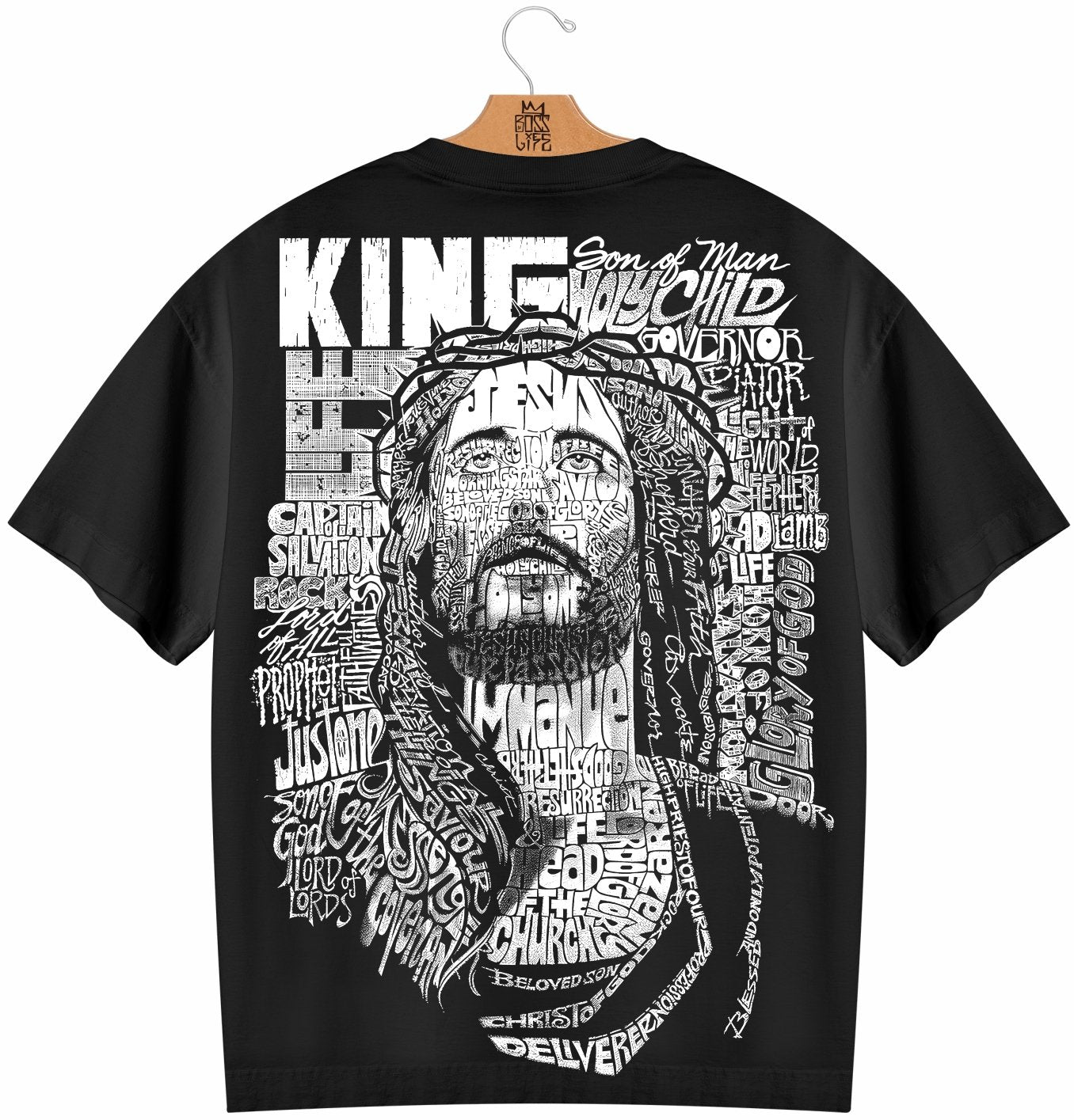 Camiseta Oversized The King BL Faith Frente e Costas