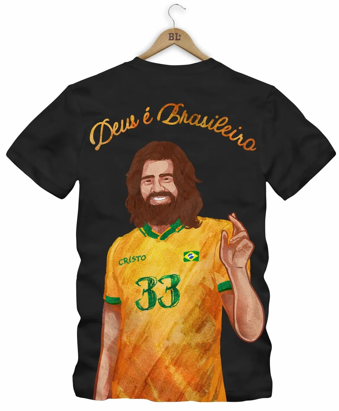 Camiseta Legends Deus é Brasileiro 33 Frente e Costas