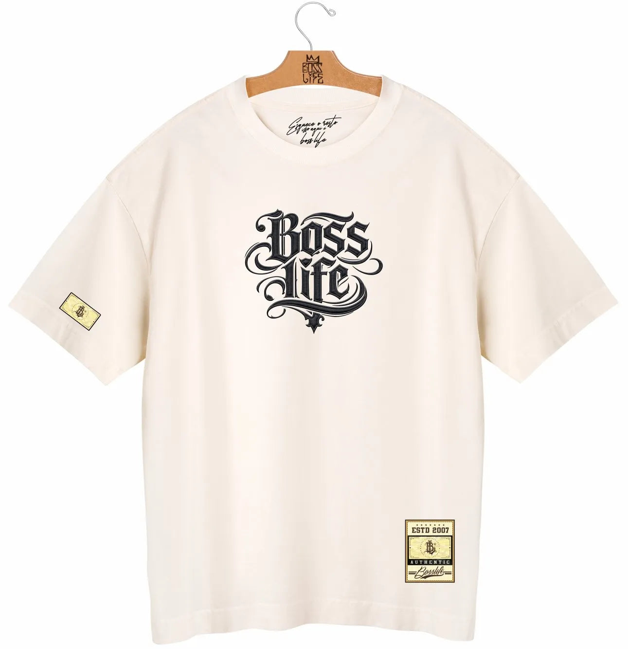 Camiseta Oversized  Boss Life Signature Bold