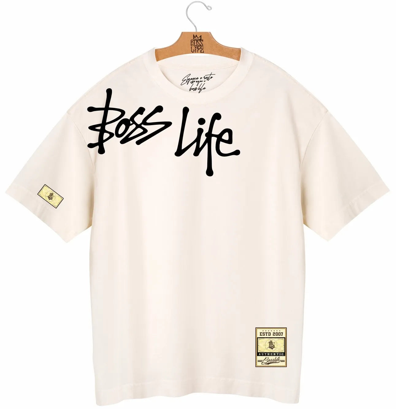 Camiseta Oversized  Boss Life Signature Ink
