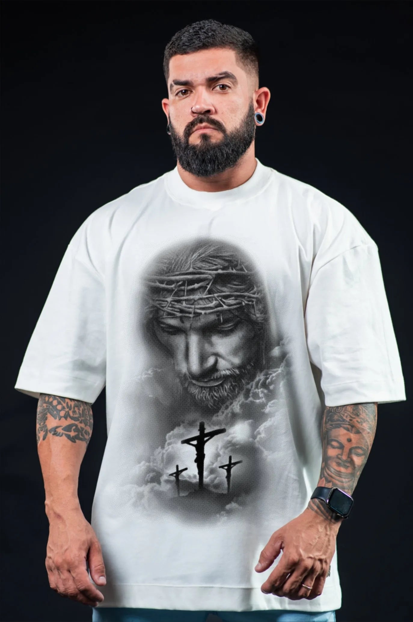 Camiseta Oversized Cross Bl Faith